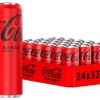 Coca-Cola Zero Sugar – Caffeinated Soft Drink with Original Coca-Cola Flavour – Zero Sugar and No Calories – in Stylish Tins (24 x 330 ml)